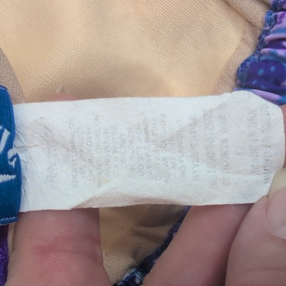 Vinatge Surfside 90s Triangle High Waisted Velvet Lined Bikini Beautiful Floral - Picture 5 of 9